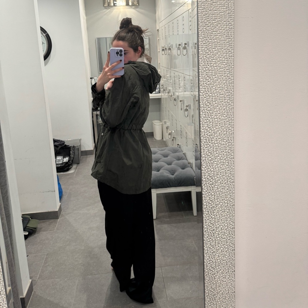 NWT J. Crew Dark Green Hooded Jacket